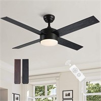 SNJ 52 Inch Oil-Rubbed Bronze and Black Ceiling F