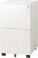 DEVAISE 2-Drawer Mobile File Cabinet with Lock, C