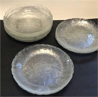 Clear Glass Plates 8'", 8-8" Plates, 4-8" High