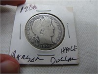 1906 D Barber Half Dollar