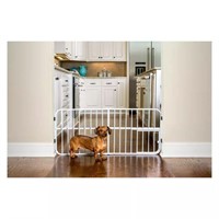 Expandable Cat and Dog Gate with Small Pet Door