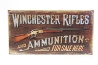 Winchester Rifles Metal Advertising Sign