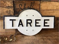 Timber Taree Station Sign