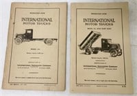 (2) International Motor Truck Instruction Books