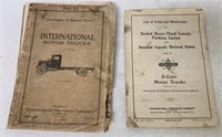 (2)International Motor Trucks Parts Books