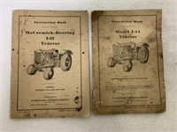 (2) International Tractor Instruction Books