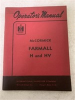 International Farmall H,HV Operators Manual