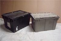 Two Totes Black and Gray - Folding Tops