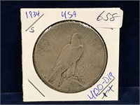 1934S Peace U.S. Silver Dollar