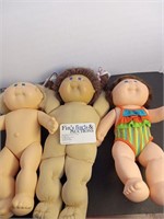 VINTAGE 80S CABBAGE PATCH DOLLS ALL AUTHENTIC 3 PK
