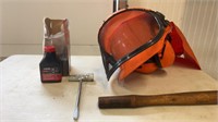Construction Helmet,Wood Handle,Echo Red Armor Oil