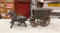 Cast Iron Horses With Ice Buggy