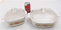 2 plats Corning Ware spice of life