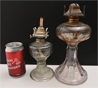 2 Lampes à l'huile, vintage et ancienne