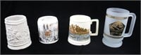 4 Vintage German English American Porcelain Mugs