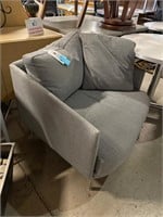 Grey sofa chair plush with pillow commercial grade