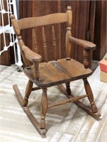 Child's Wooden Rocking Chair.