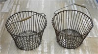 Primitive Iron Harvest Baskets.