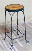 Ice Cream Parlor Iron Stool with Ruler Seat.