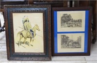 Remington Print and Currier and Ives Lithographs.
