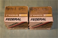 50 cartridges 20ga 3" shotgun; as is