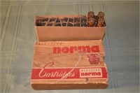 4 cartridges Norma 6.5x55 with OB and 9 spent case