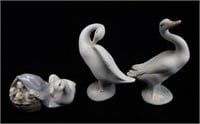 3  Lladro Little Ducks Duckling Figurines