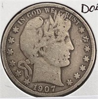 1907D Baber Half Dollar VG