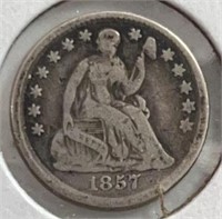 1857 Half Dime VG