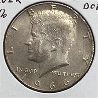 1966D Kennedy 40% Silver