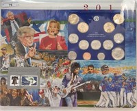 2016 UNC Set Coins and Stamps