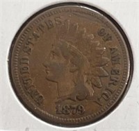 1879 Indian cent F+