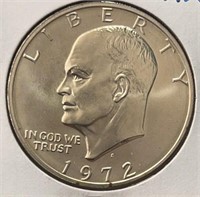 1972S Silver Eisenhower Dollar