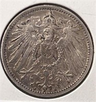 1915 German 1 Mark Silver