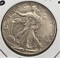 1942 Walking Liberty Half Dollars