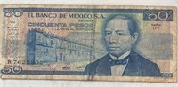 50 Mexican Pesos Note