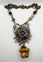Pam Hiran natural Stone statement chunky necklace