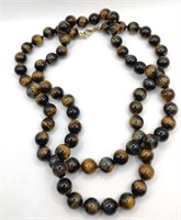 Tiger's eye bead necklace 32 in