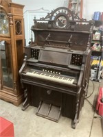 Early Foot Pedal Organ,44" Wide 76” Tall