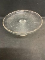 Jeannette Glass Harp Cake Stand,10" Wide