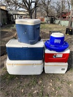 6 ASSORTED COOLERS