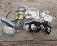 Assorted Computer Cables & a Wireless Router