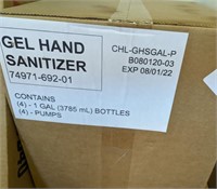 (4) 1 Gallon Gel Hand Sanitizer