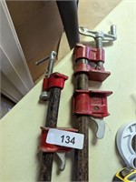 (2) Metal Pipe Clamps