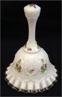 FENTON HAND PAINTED BELL, 6in H
