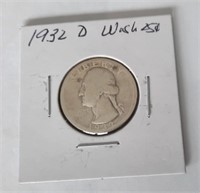 1932-D Washington 25 Cent Coin  G  Key Date