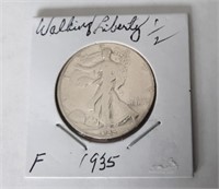 1935 Walking Liberty Half Dollar Coin  F