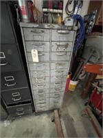 Vintage Metal Tool Cabinet 24-Drawer 20"L x 28"W