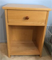 Night Stand Small Single Drawer Wood Cabinet 18 x