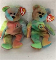 Peace TY Beanie Baby Bears, Different